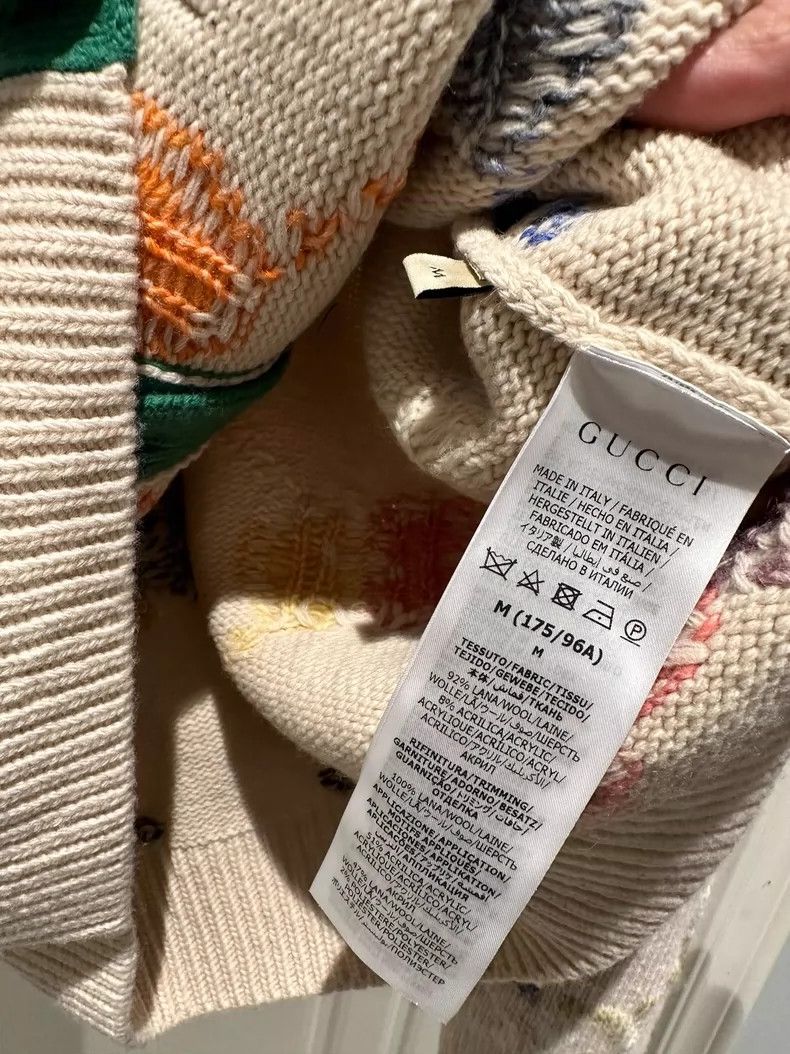 Gucci Gucci Wool Cardigan with Embroidery and Tags- DMC Size US M / EU 48-50 / 2 - 6 Thumbnail