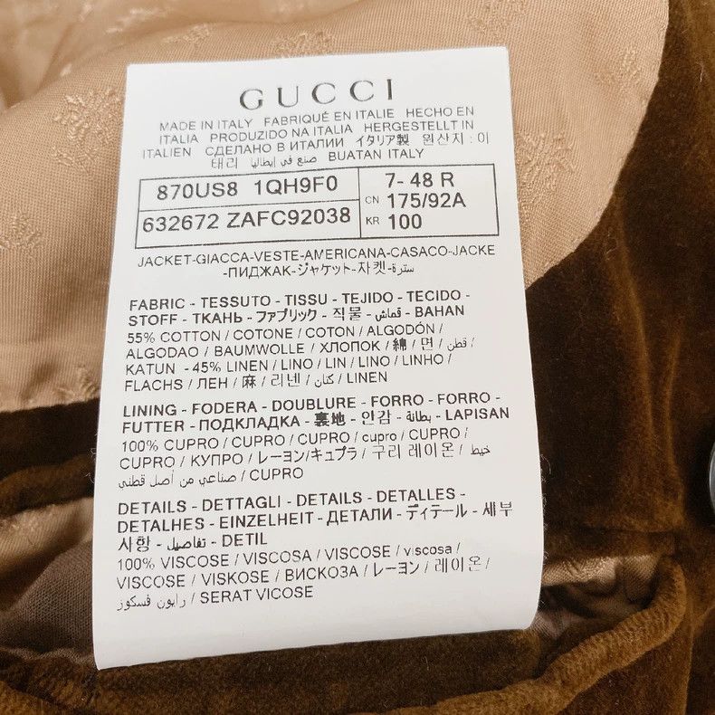 Gucci Gucci Men's Suit Jacket Size 48 New- DMC Size US M / EU 48-50 / 2 - 8 Thumbnail