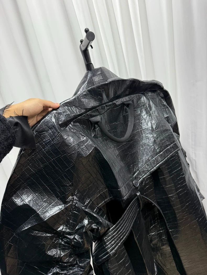 Walter Van Beirendonck Walter Van Beirendonck Oversized Black Raincoat- DMC Size US L / EU 52-54 / 3 - 6 Thumbnail