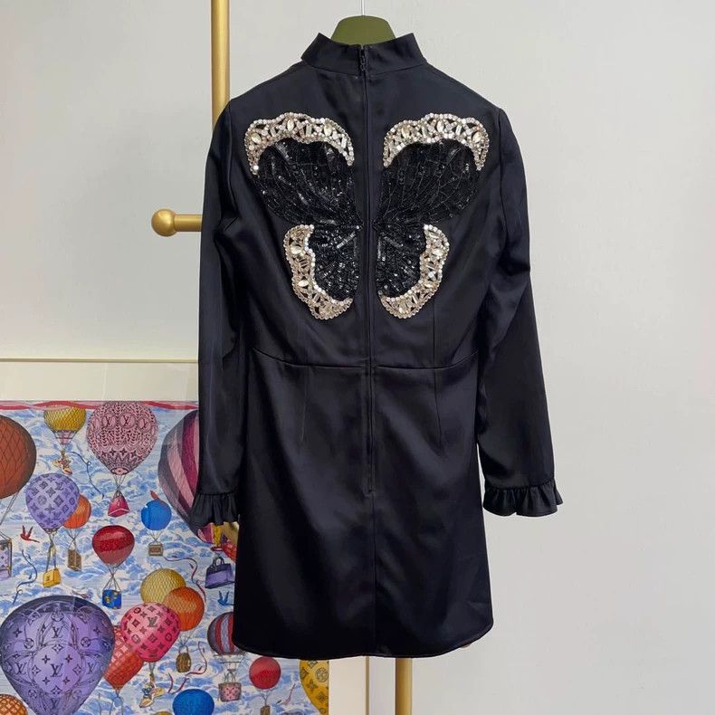 Gucci Gucci Embroidered Bow Dress with Glossy Finish- DMC Size US M / EU 48-50 / 2 - 2 Thumbnail