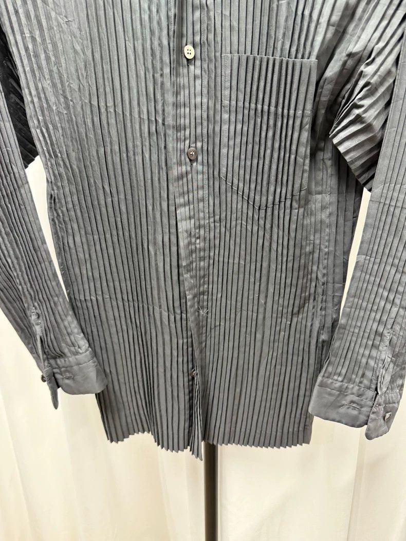 Issey Miyake Issey Miyake Men Striped Pleated Shirt- DMC Size US M / EU 48-50 / 2 - 5 Thumbnail