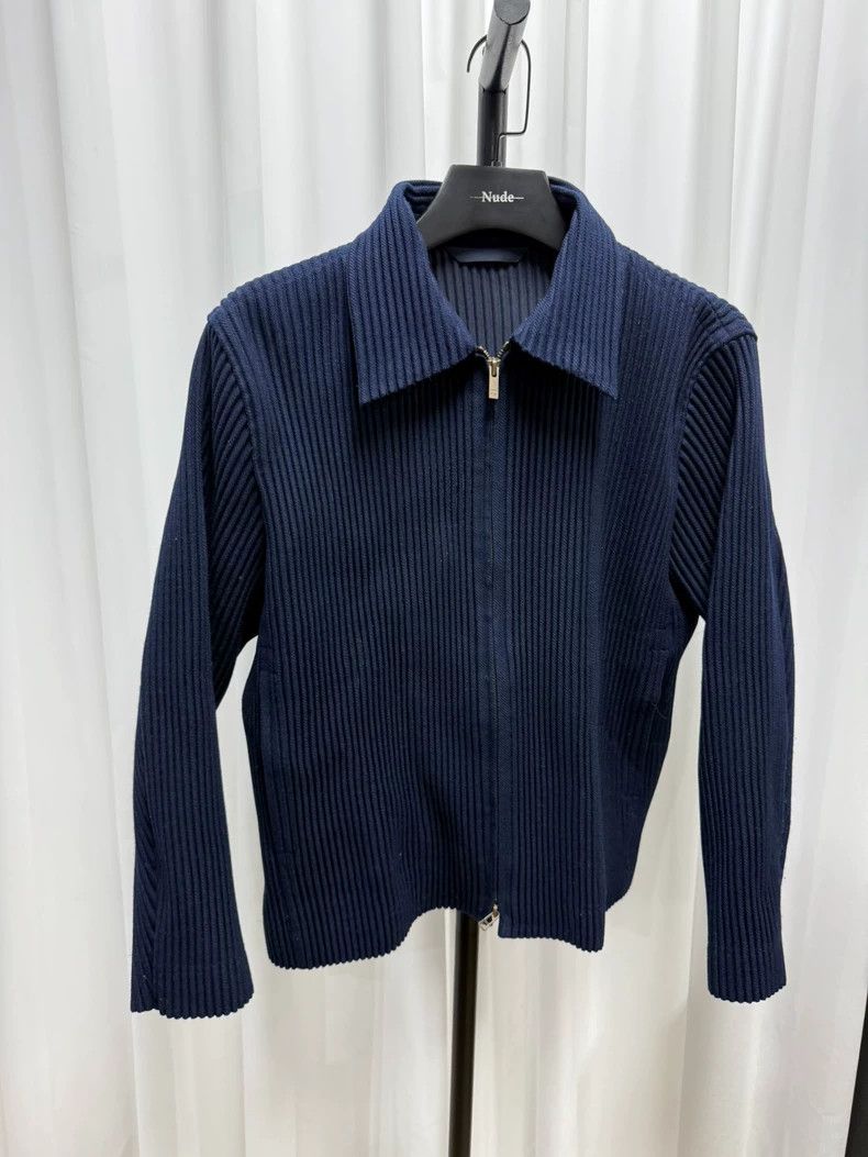 Homme Plisse Issey Miyake Issey Miyake Homme Plisse Wool Striped Jacket- DMC Size US L / EU 52-54 / 3 - 2 Thumbnail