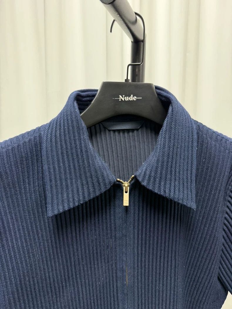 Homme Plisse Issey Miyake Issey Miyake Homme Plisse Wool Striped Jacket- DMC Size US L / EU 52-54 / 3 - 4 Thumbnail