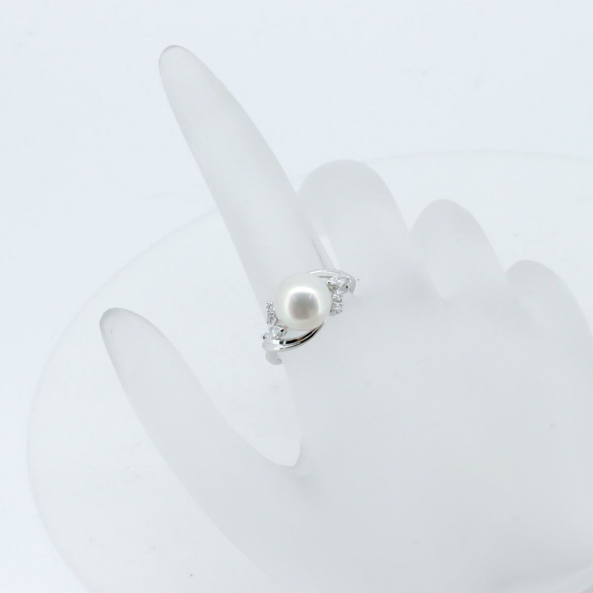 Mikimoto Mikimoto Mikimoto Pearl Pt950 Diamond Ring Metal Ring Size ONE SIZE - 6 Thumbnail