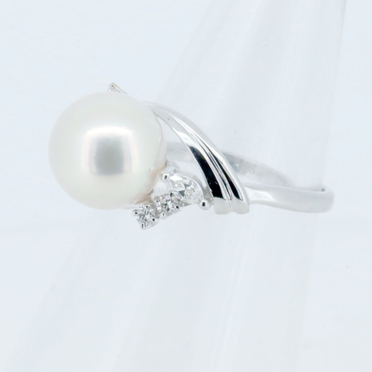 Mikimoto Mikimoto Mikimoto Pearl Pt950 Diamond Ring Metal Ring Size ONE SIZE - 3 Thumbnail