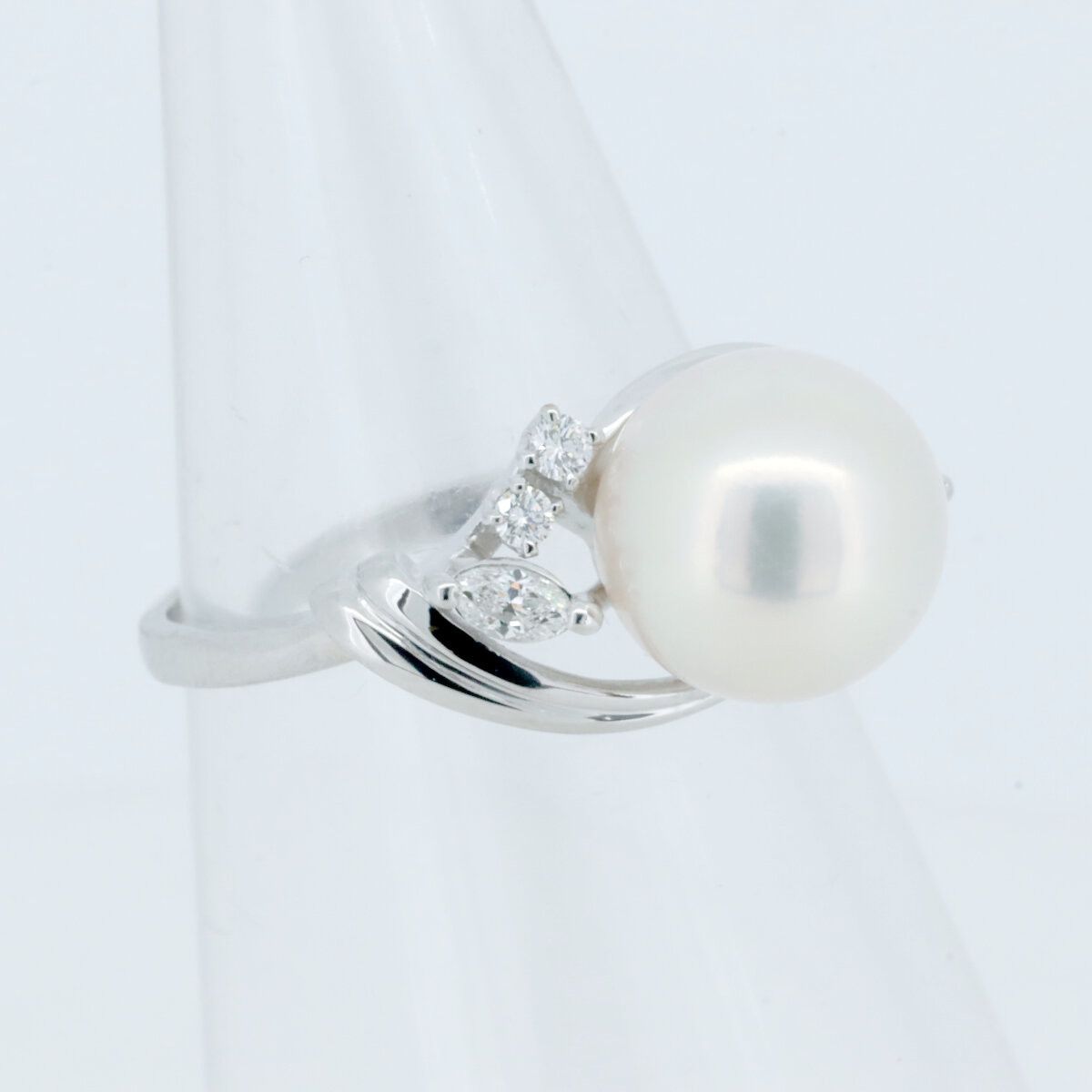 Mikimoto Mikimoto Mikimoto Pearl Pt950 Diamond Ring Metal Ring Size ONE SIZE - 2 Thumbnail