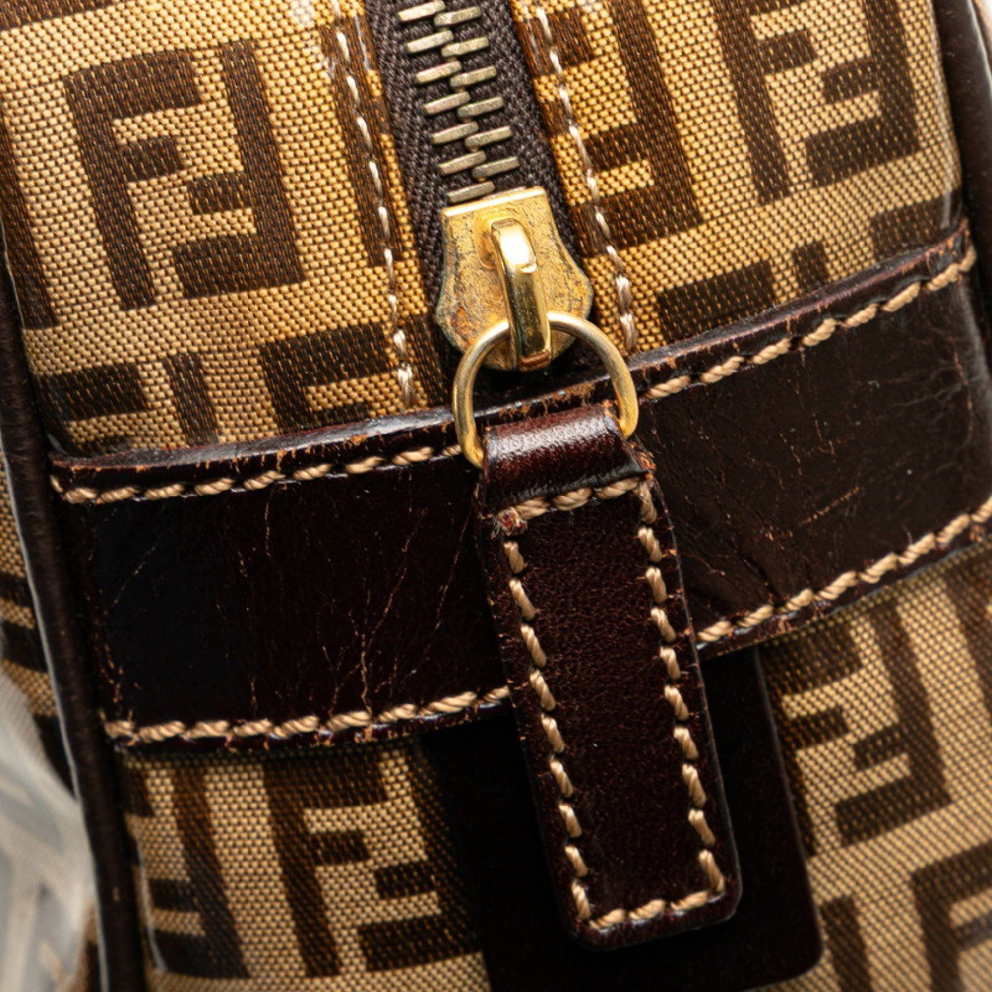 Fendi FENDI Zucchino Handbag 16427 Brown Patent Canvas Women's Size ONE SIZE - 6 Thumbnail