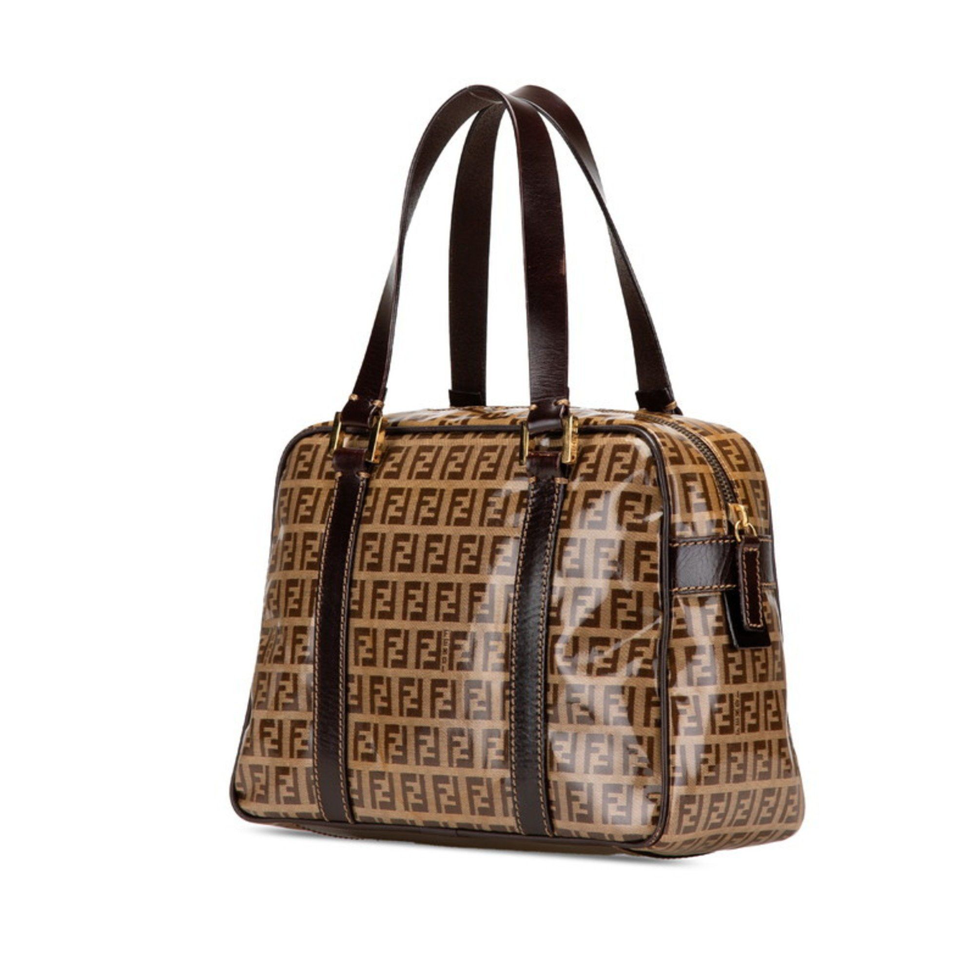 Fendi FENDI Zucchino Handbag 16427 Brown Patent Canvas Women's Size ONE SIZE - 2 Thumbnail