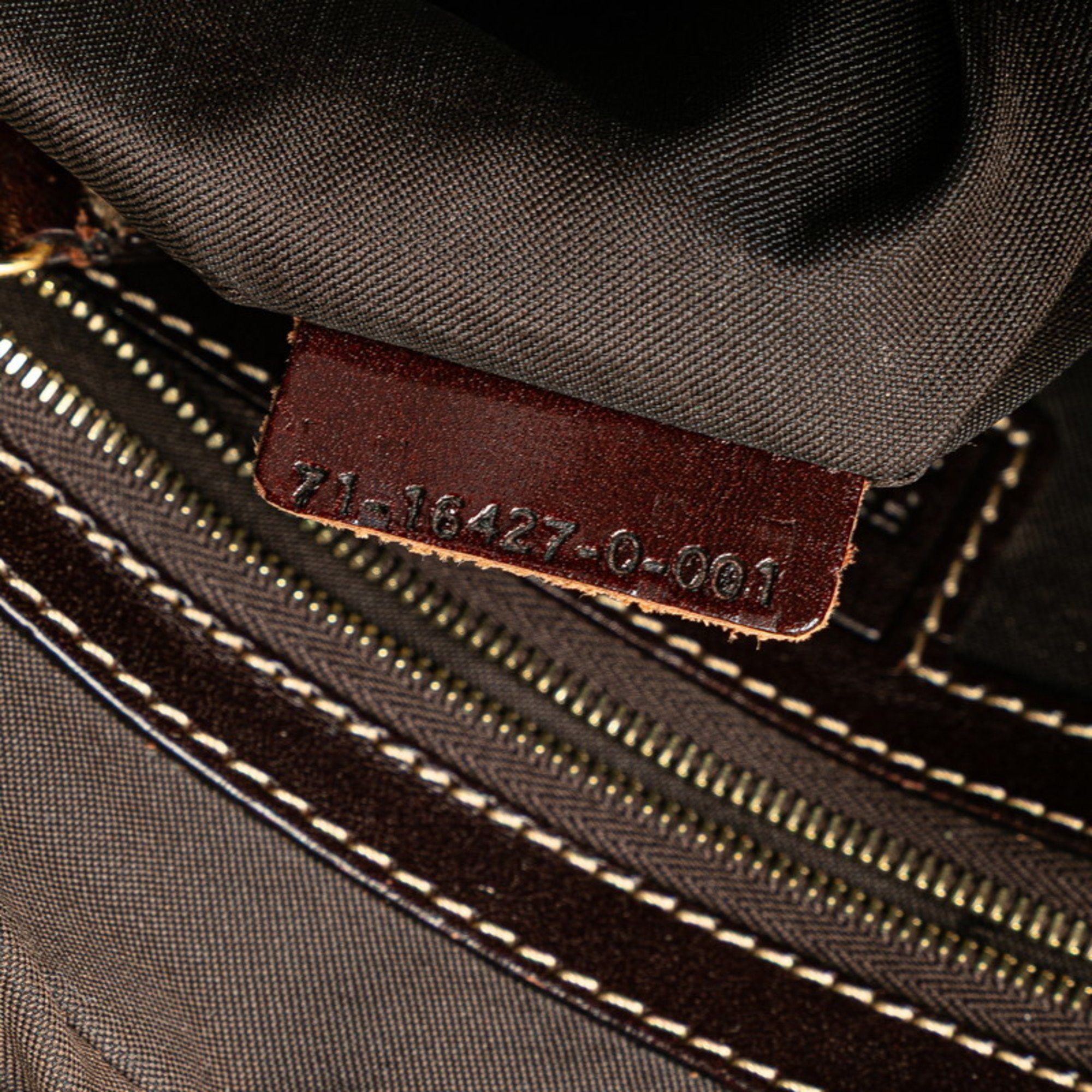 Fendi FENDI Zucchino Handbag 16427 Brown Patent Canvas Women's Size ONE SIZE - 10 Thumbnail