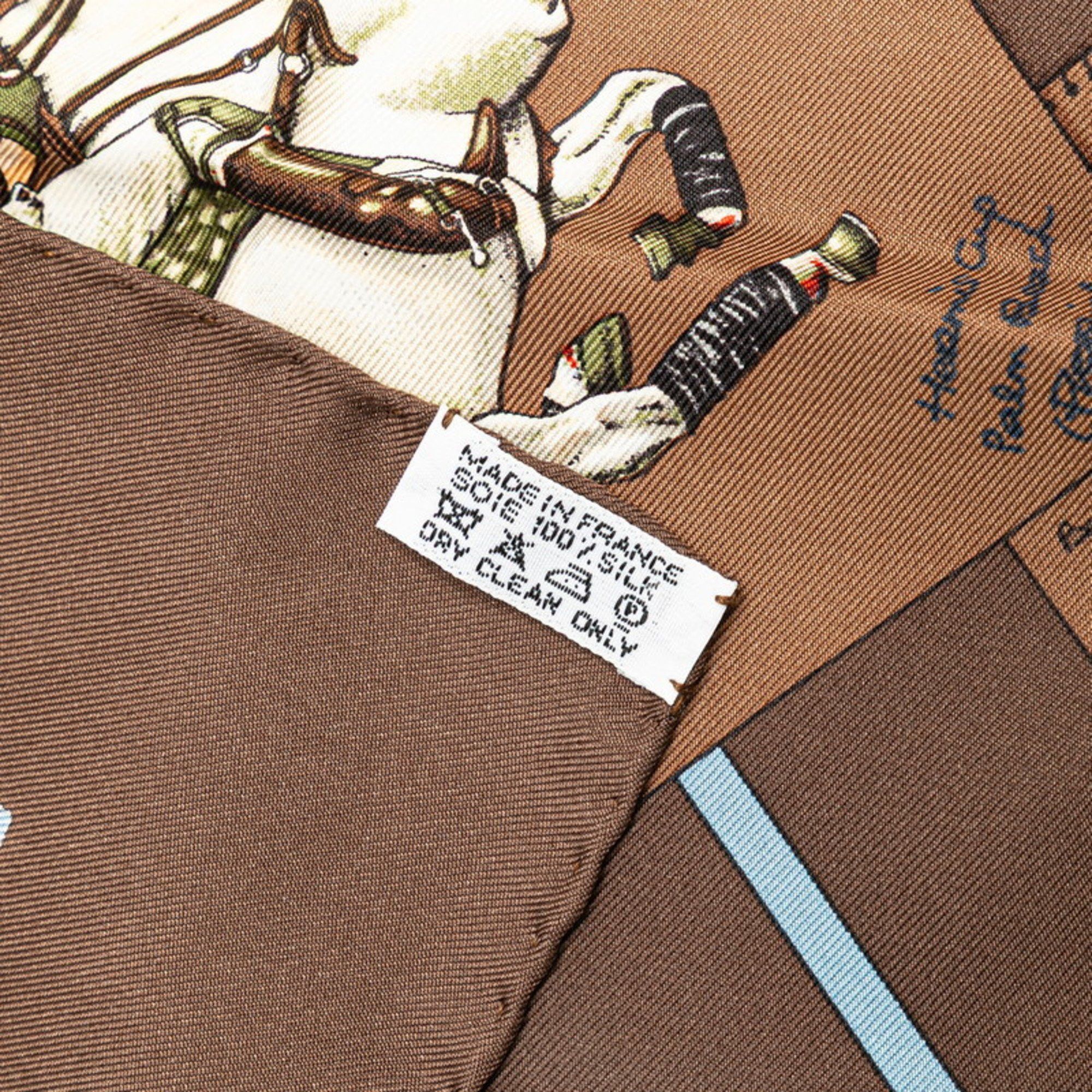 HERMES LE MONDE DU POLO ポロの世界 馬柄 カレ45
