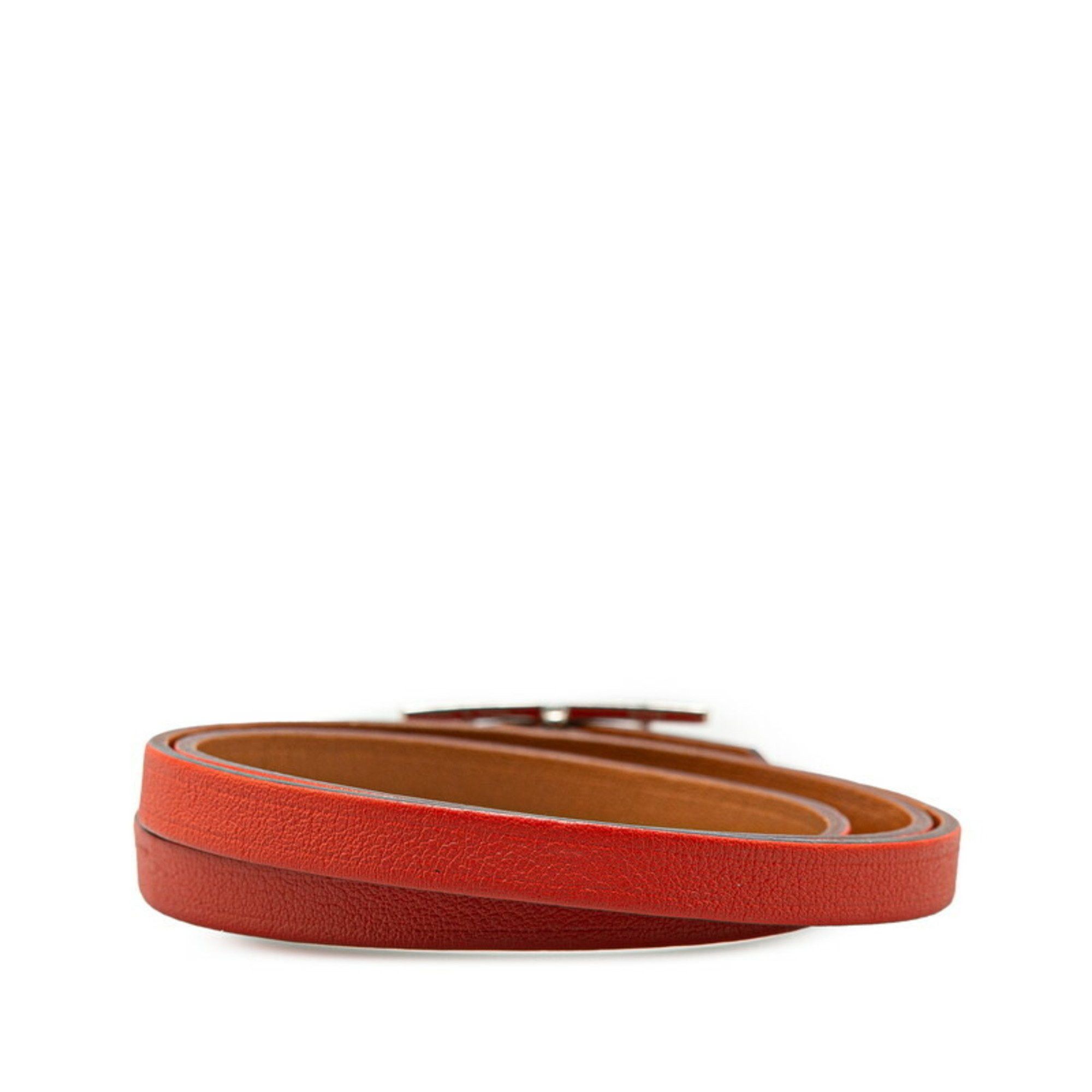 Hermes Hermes API3 Long Bracelet Orange Brown Swift Women's HERMES Size ONE SIZE - 3 Thumbnail