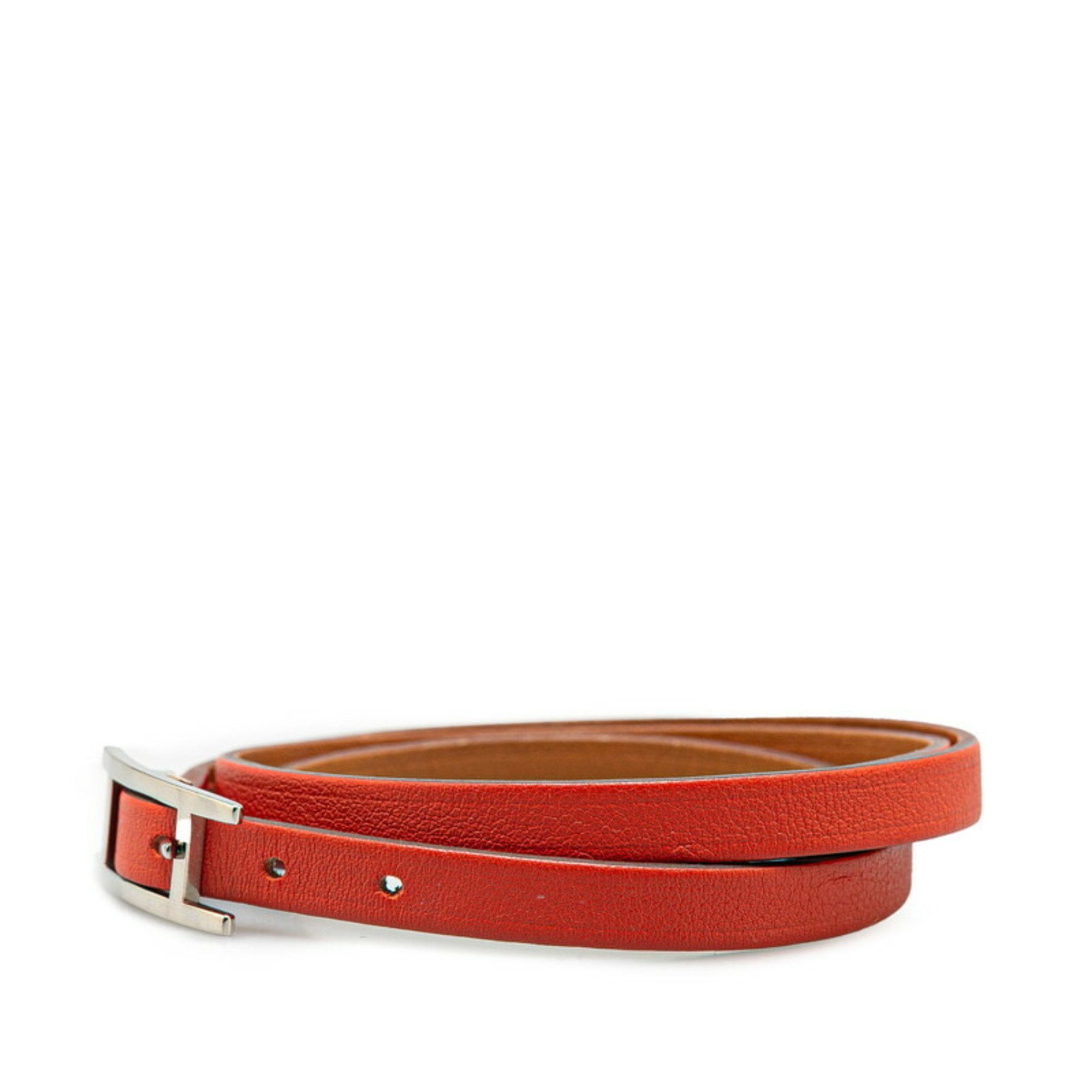 Hermes Hermes API3 Long Bracelet Orange Brown Swift Women's HERMES Size ONE SIZE - 2 Thumbnail