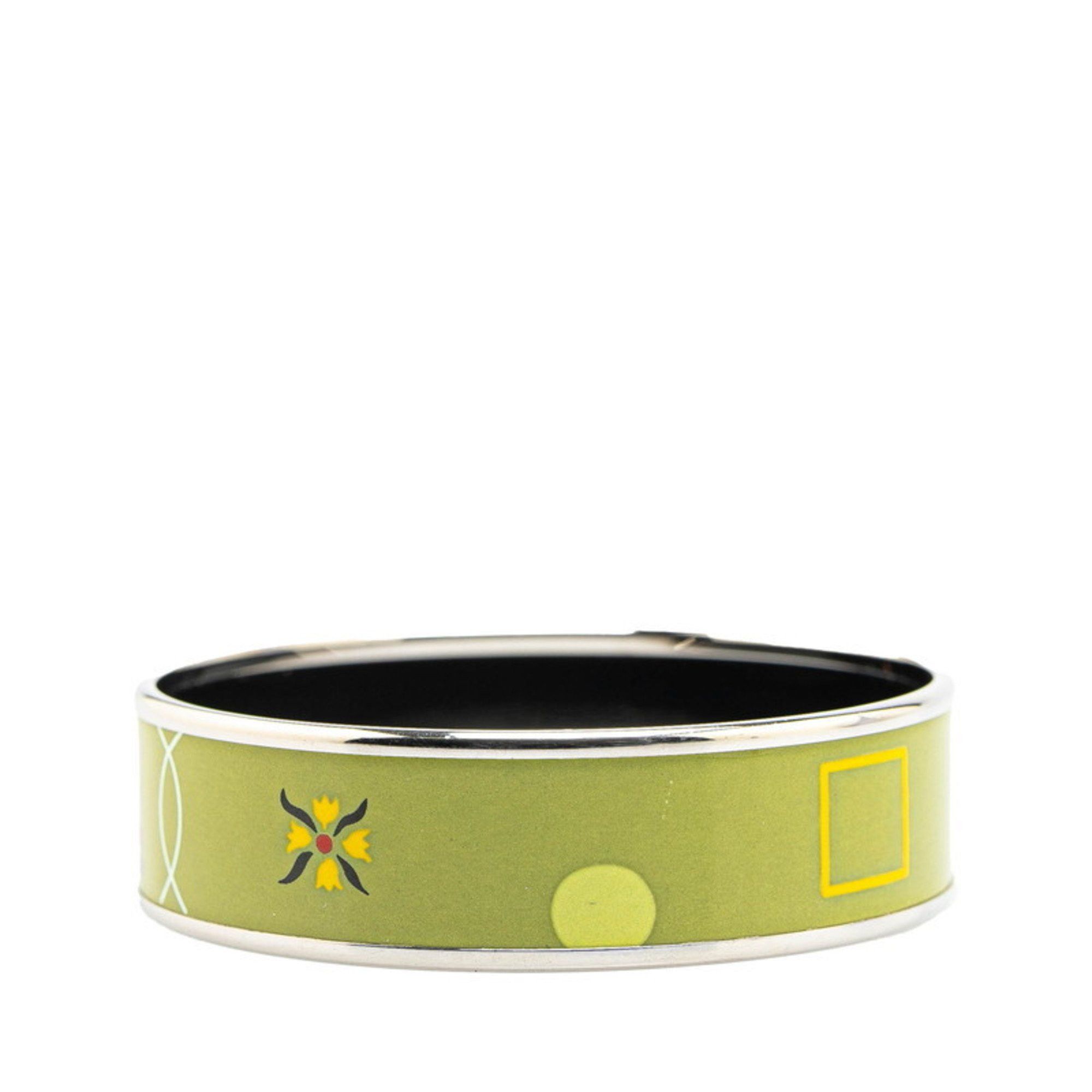 Hermes Hermes enamel bangle silver green multicolor metal women's HERMES Size ONE SIZE - 3 Thumbnail