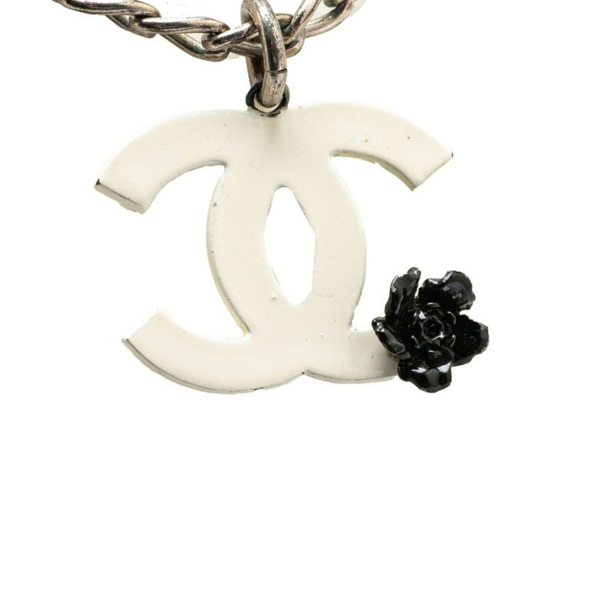 Chanel Chanel Coco Mark Camellia Necklace Silver White Metal Women's CHANEL Size ONE SIZE - 2 Thumbnail