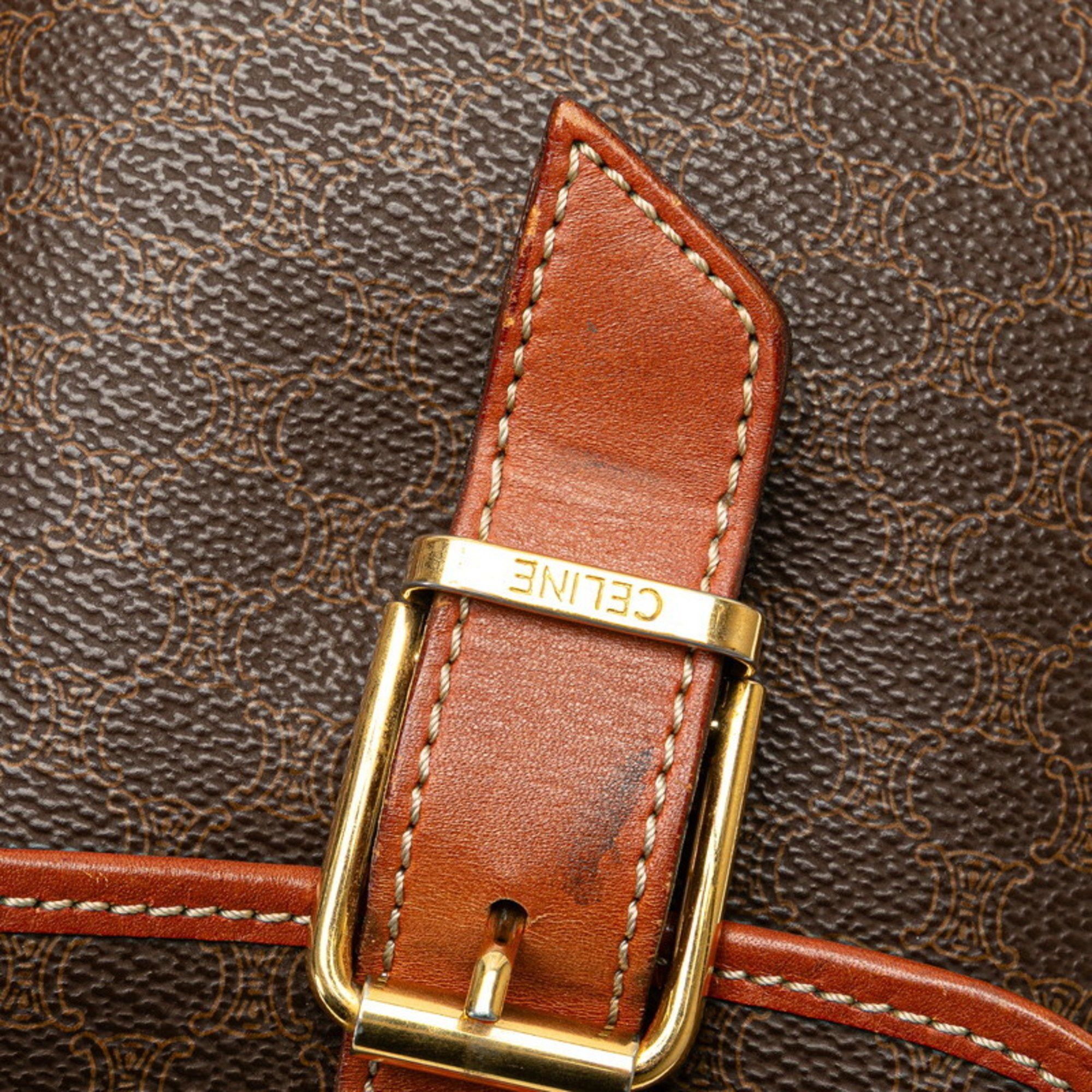 Celine Celine Macadam Handbag Shoulder Bag Brown PVC Leather Women's CELINE Size ONE SIZE - 6 Thumbnail