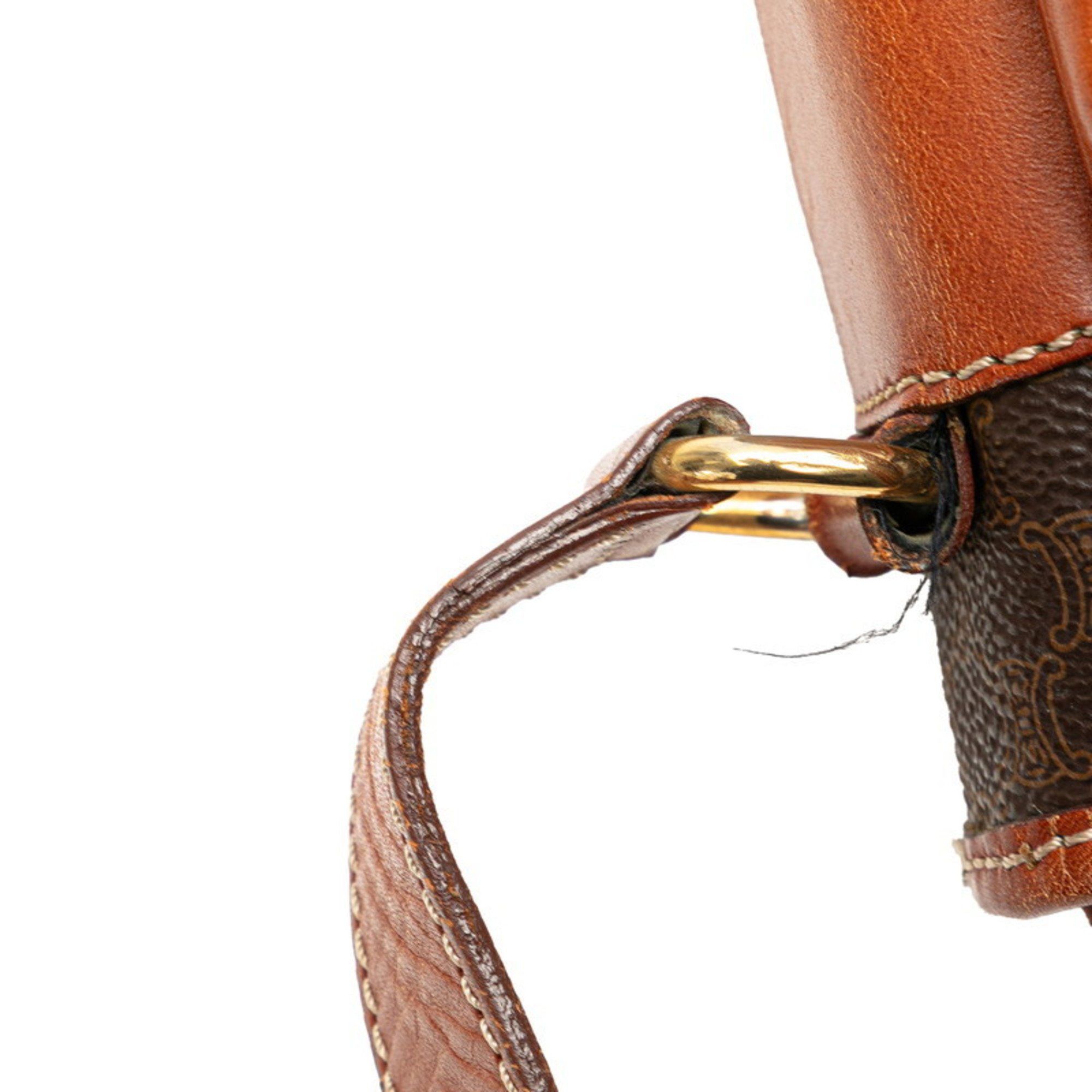 Celine Celine Macadam Handbag Shoulder Bag Brown PVC Leather Women's CELINE Size ONE SIZE - 4 Thumbnail