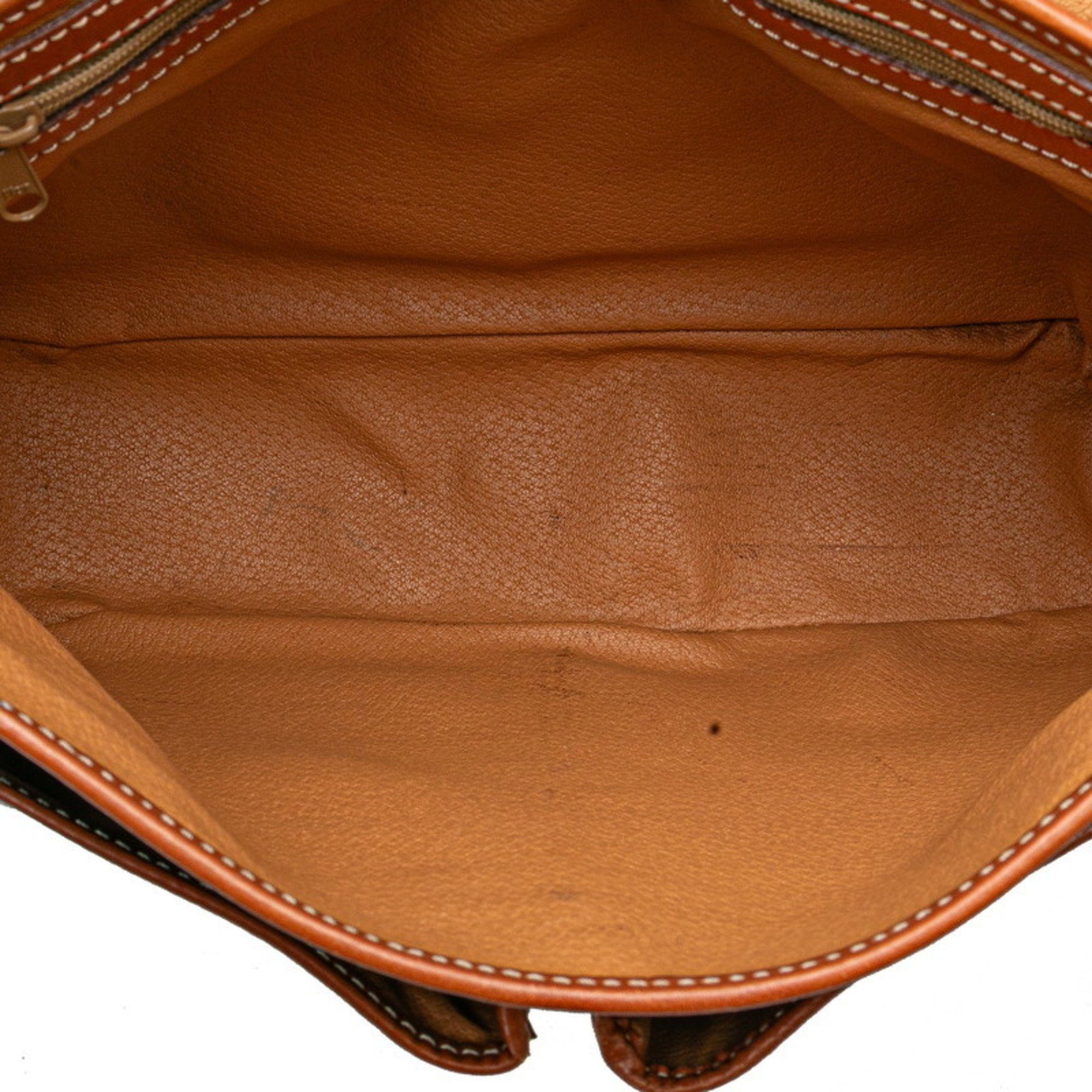 Celine Celine Macadam Handbag Shoulder Bag Brown PVC Leather Women's CELINE Size ONE SIZE - 7 Thumbnail