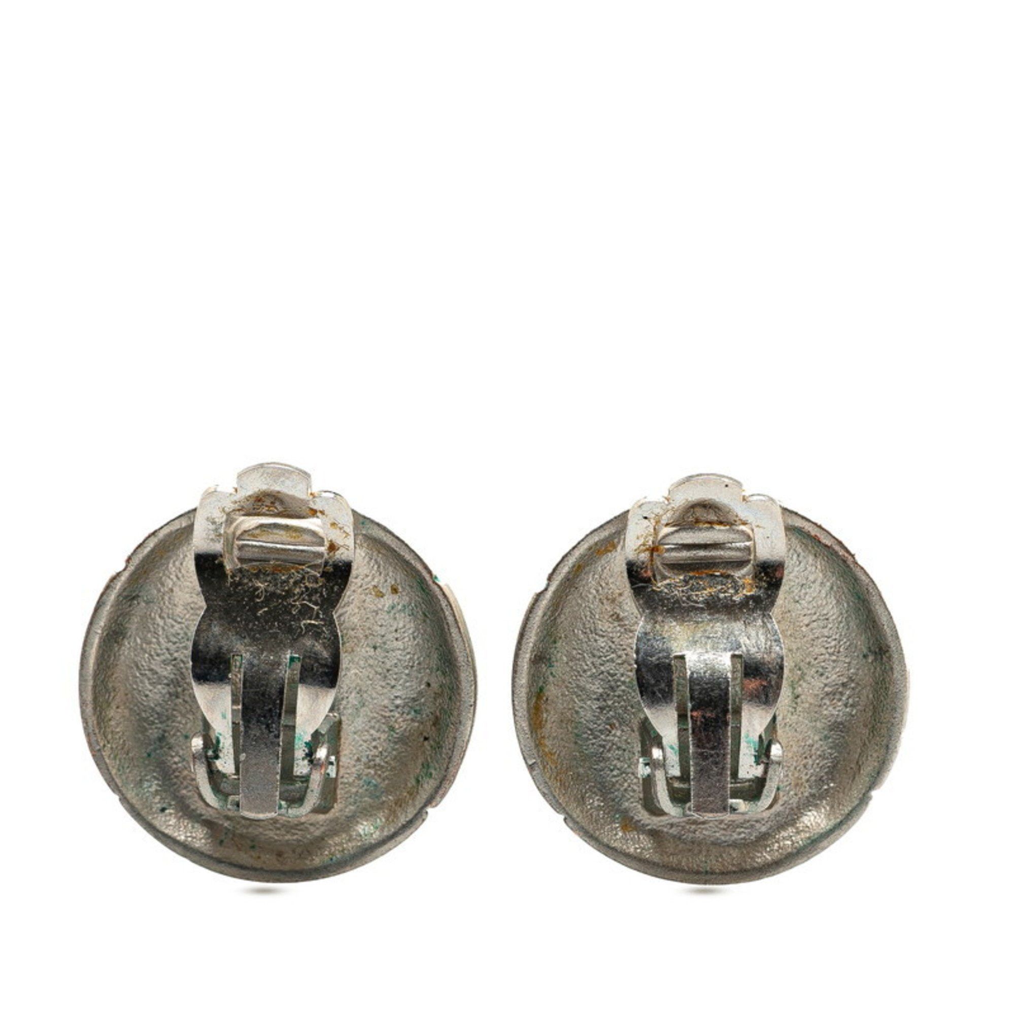 Chanel Chanel Coco Mark Earrings Silver Metal Women's CHANEL Size ONE SIZE - 2 Thumbnail