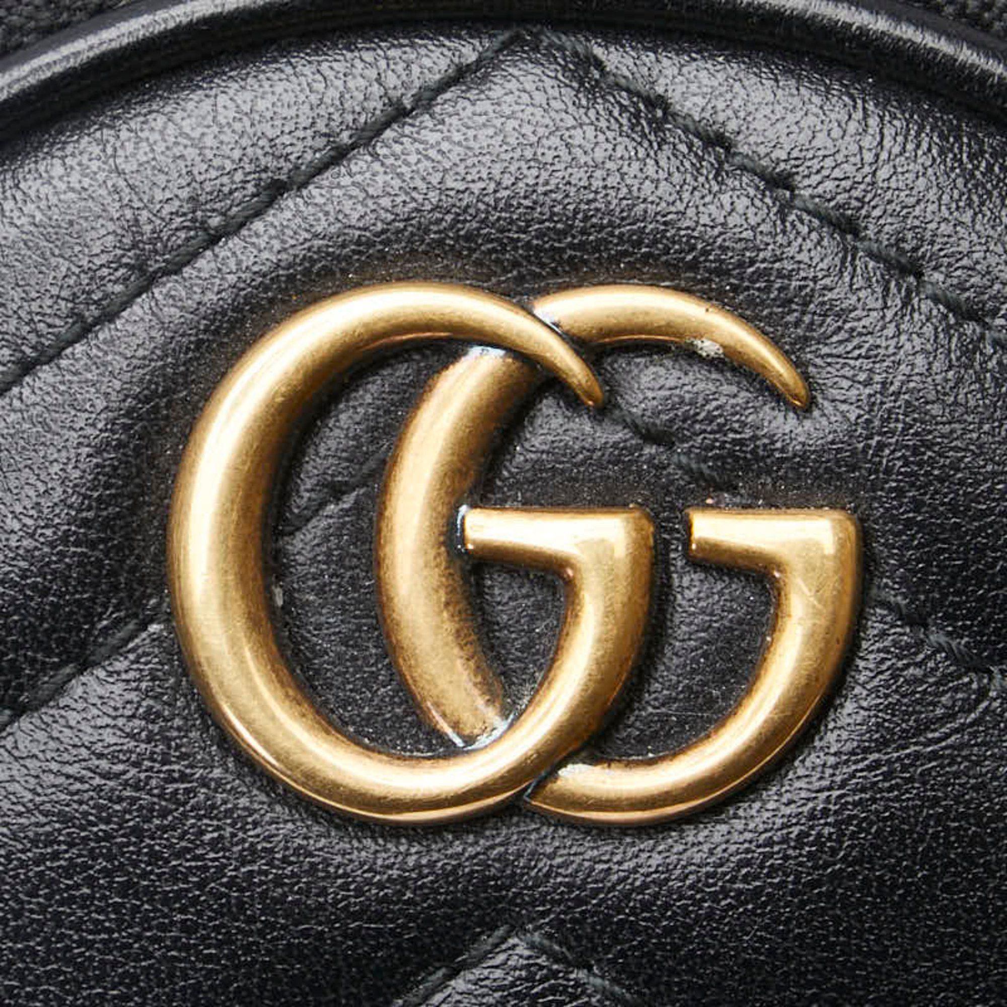 Gucci Gucci GG Marmont Heart Coin Case 575160 Black Leather Women's GUCCI Size ONE SIZE - 7 Thumbnail