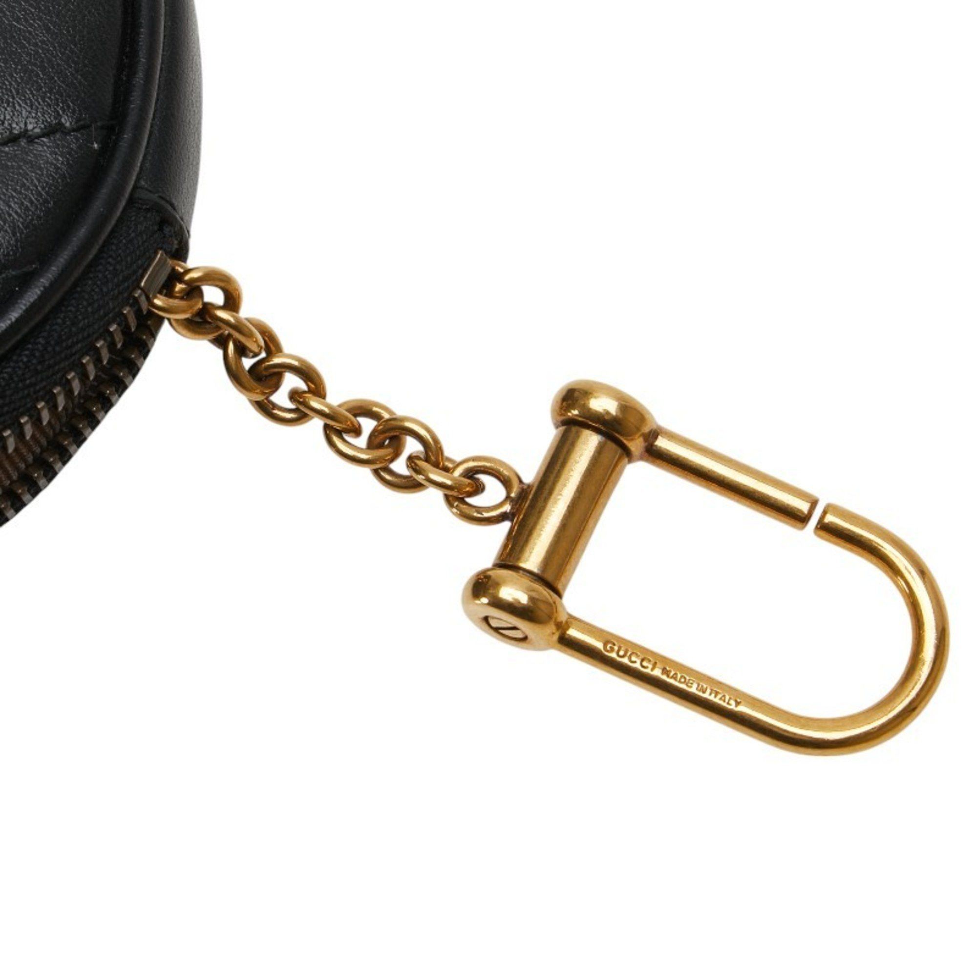 Gucci Gucci GG Marmont Heart Coin Case 575160 Black Leather Women's GUCCI Size ONE SIZE - 10 Thumbnail