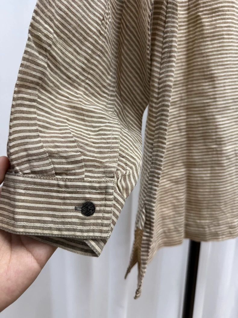 Issey Miyake Issey Miyake Striped Linen Shirt with Wooden Buttons- DMC Size US M / EU 48-50 / 2 - 9 Thumbnail