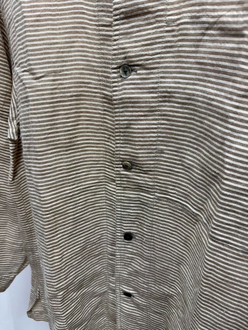 Issey Miyake Issey Miyake Striped Linen Shirt with Wooden Buttons- DMC Size US M / EU 48-50 / 2 - 3 Thumbnail