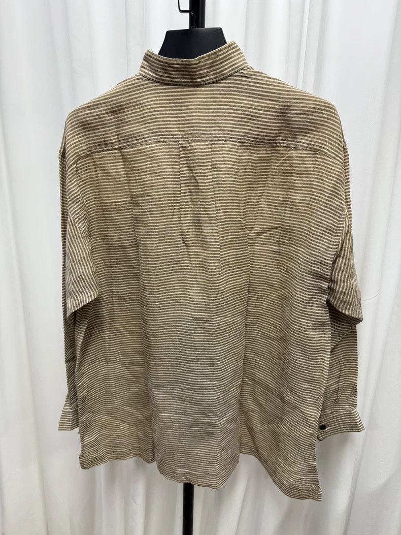 Issey Miyake Issey Miyake Striped Linen Shirt with Wooden Buttons- DMC Size US M / EU 48-50 / 2 - 7 Thumbnail