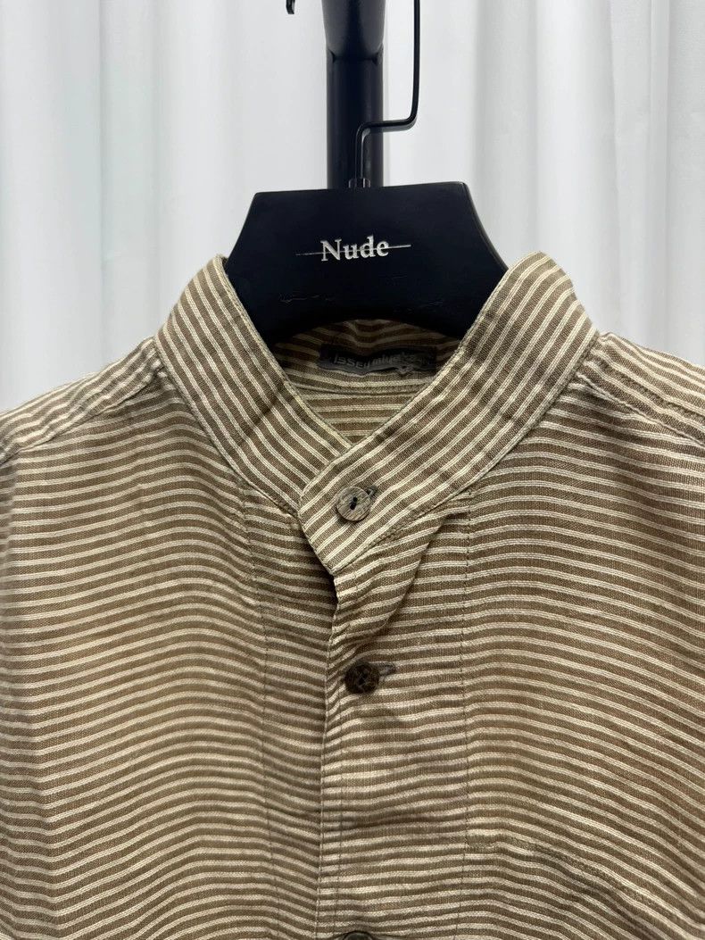 Issey Miyake Issey Miyake Striped Linen Shirt with Wooden Buttons- DMC Size US M / EU 48-50 / 2 - 2 Thumbnail