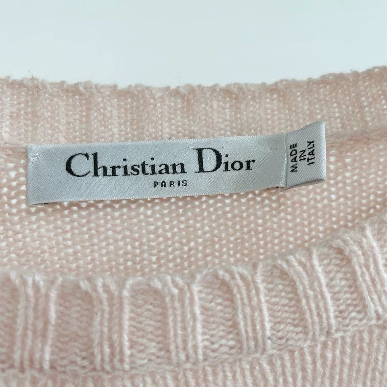Dior Christian Dior Pink Embroidered Knit Top M- DMC Size US M / EU 48-50 / 2 - 6 Thumbnail