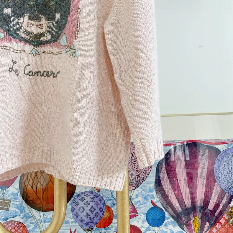 Dior Christian Dior Pink Embroidered Knit Top M- DMC Size US M / EU 48-50 / 2 - 5 Thumbnail