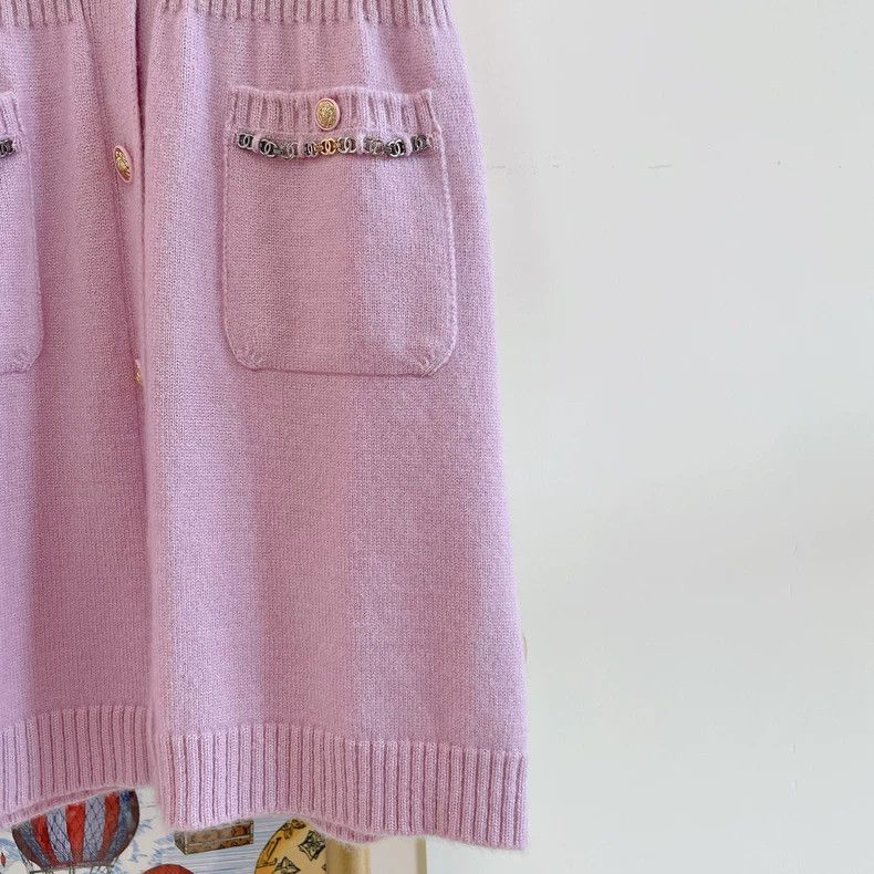 Chanel Chanel Light Purple Knitted Dress with Pockets- DMC Size US 38 / EU 54 - 4 Thumbnail
