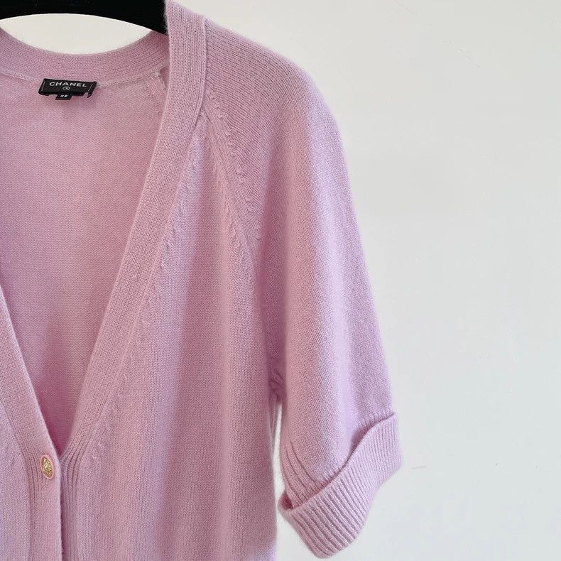Chanel Chanel Light Purple Knitted Dress with Pockets- DMC Size US 38 / EU 54 - 3 Thumbnail