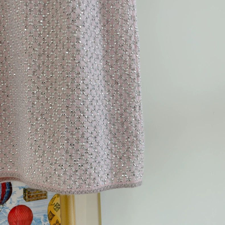 Chanel Pink Rhinestone Chanel Dress- DMC Size US 36 / EU 52 - 4 Thumbnail