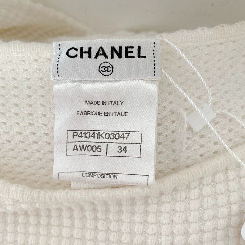 Chanel Irregular Lace Hem Sleeveless Knit Top- DMC Size US XS / EU 42 / 0 - 6 Thumbnail