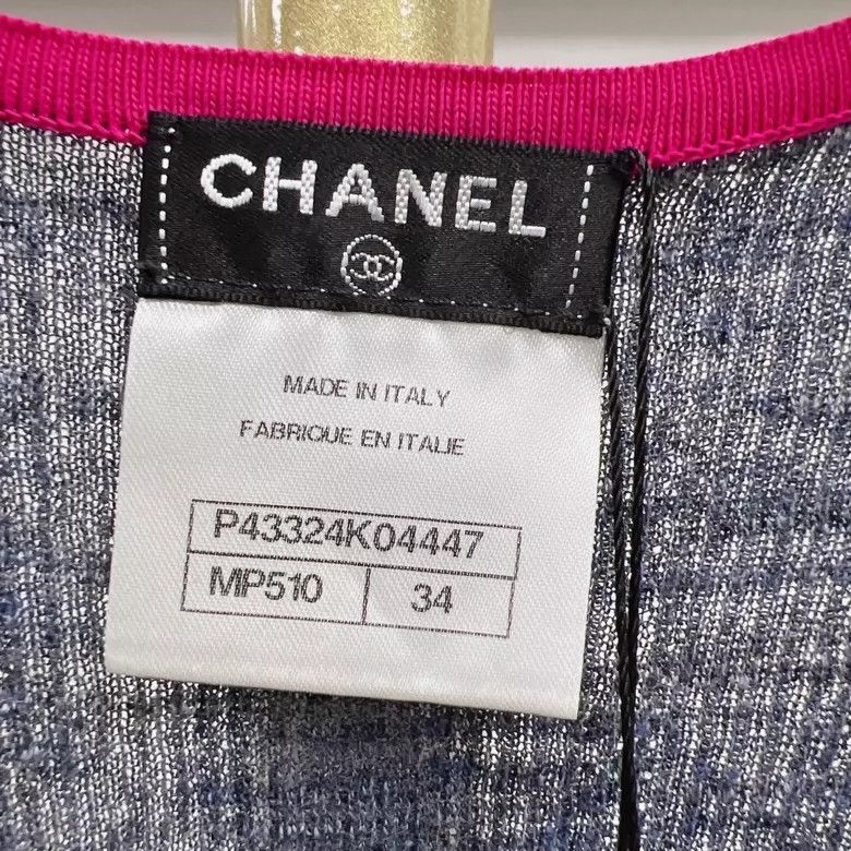 Chanel Chanel Gray V-Neck Sleeveless Top- DMC Size US S / EU 44-46 / 1 - 5 Thumbnail