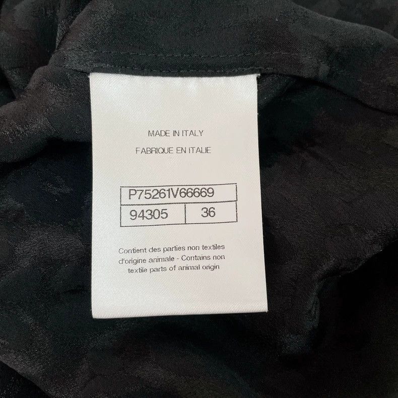 Chanel Chanel Black Leopard Print Silk Long Sleeve Shirt- DMC Size US S / EU 44-46 / 1 - 7 Thumbnail