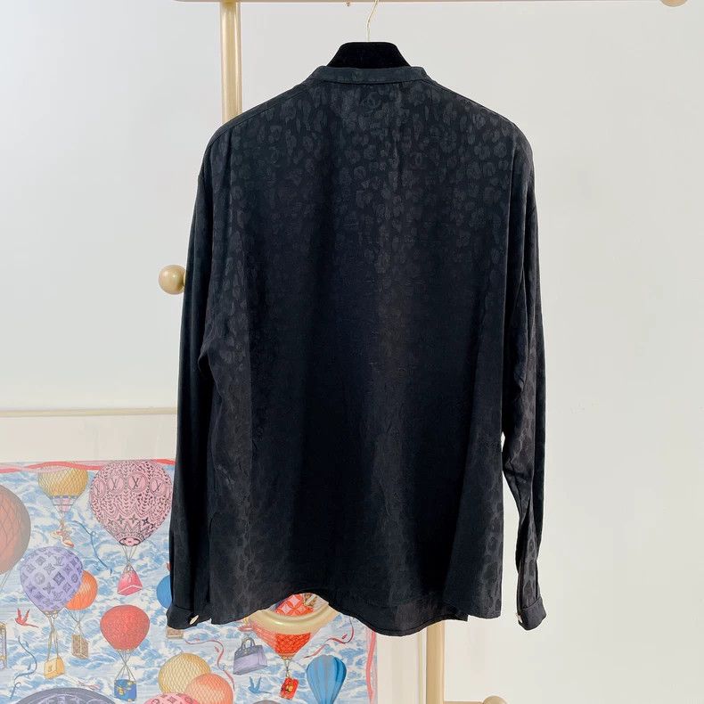 Chanel Chanel Black Leopard Print Silk Long Sleeve Shirt- DMC Size US S / EU 44-46 / 1 - 2 Thumbnail