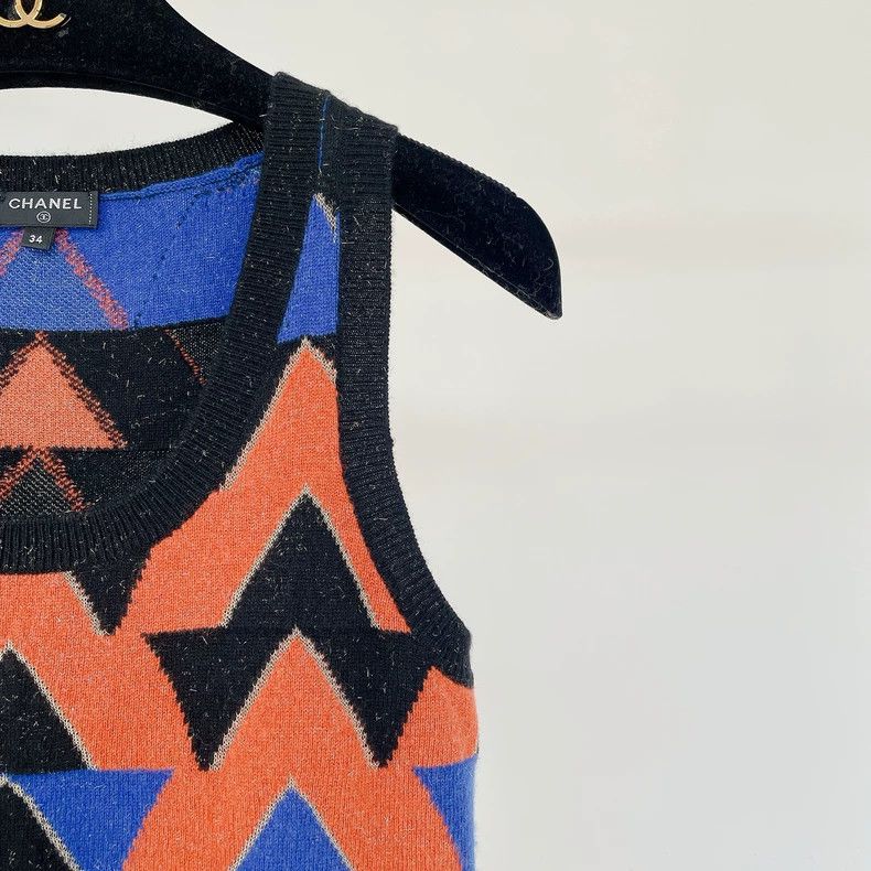 Chanel Chanel Egypt Series Cashmere Knit Vest- DMC Size US XS / EU 42 / 0 - 3 Thumbnail