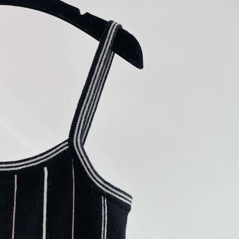 Chanel CHANEL Black and White Striped Knit Top- DMC Size US S / EU 44-46 / 1 - 3 Thumbnail