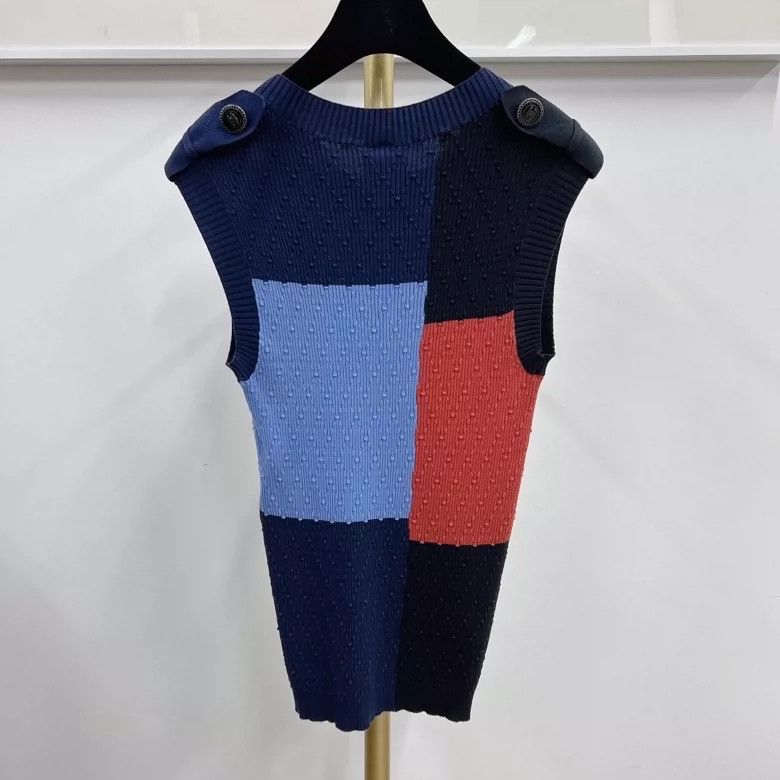 Chanel Chanel Color Block Sleeveless Top Size 34- DMC Size US S / EU 44-46 / 1 - 2 Thumbnail