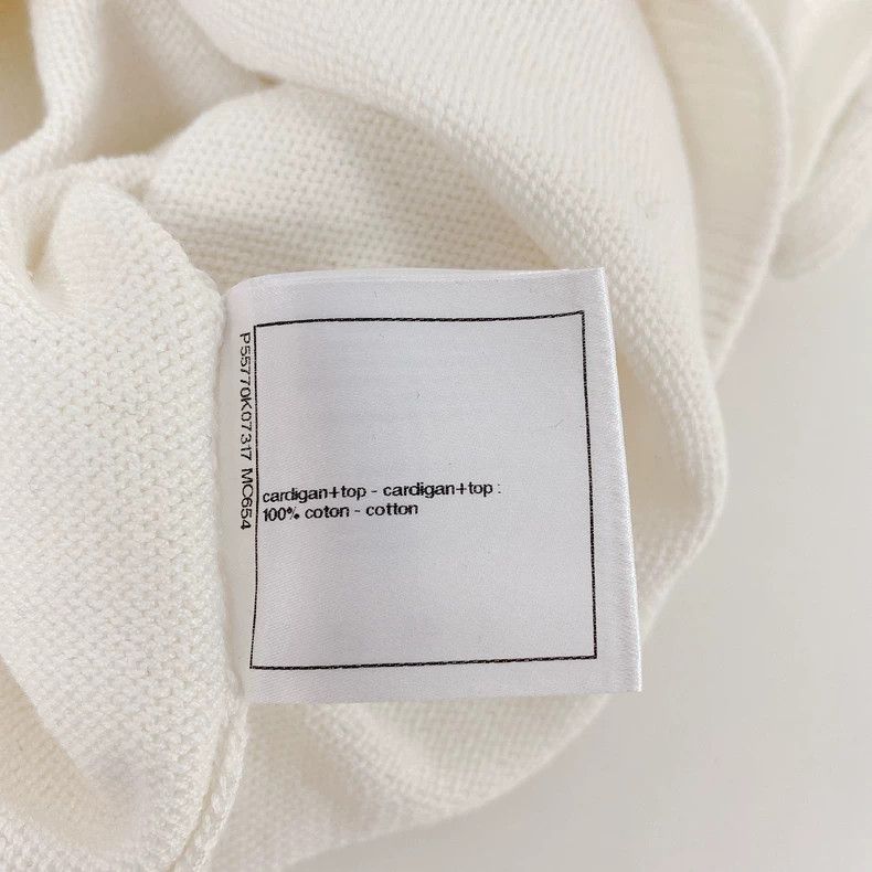 Chanel CHANEL White Knitted Camisole Top- DMC Size US M / EU 48-50 / 2 - 8 Thumbnail