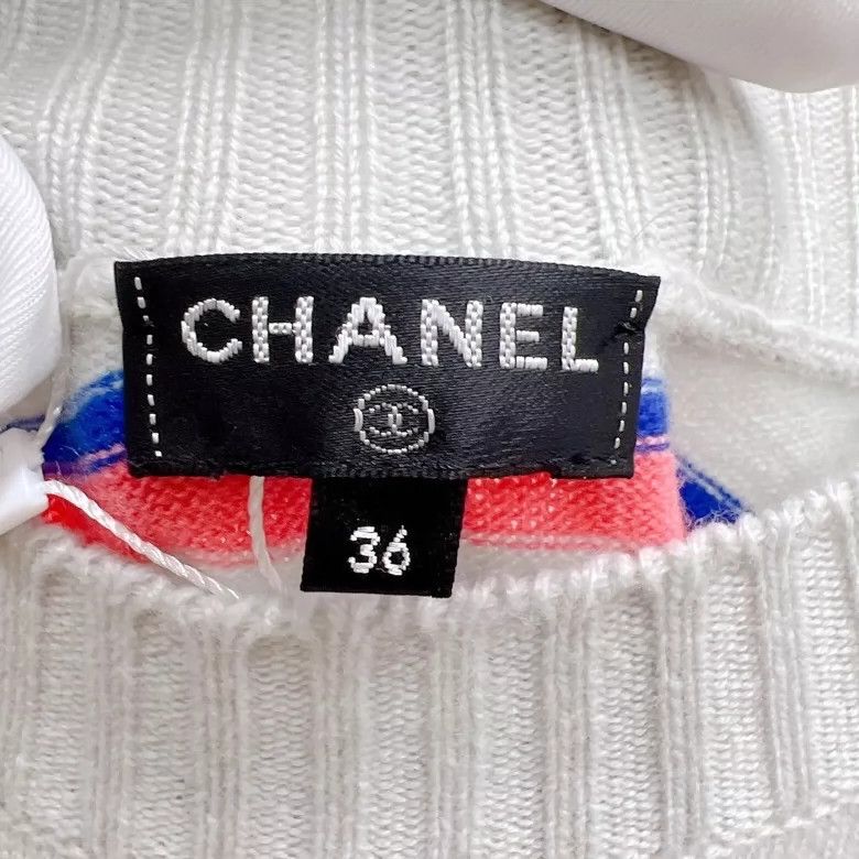 Chanel Chanel Striped Knit Sleeveless Top Size 36- DMC Size US S / EU 44-46 / 1 - 9 Thumbnail