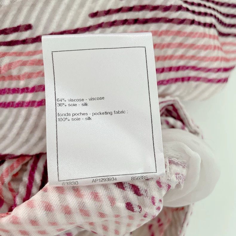 Chanel Chanel White Striped Pleated Skirt- DMC Size US 31 - 6 Thumbnail