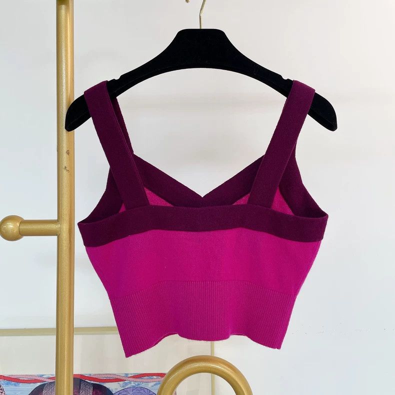 Chanel Chanel Color Block Knit Crop Tank Top- DMC Size US S / EU 44-46 / 1 - 2 Thumbnail