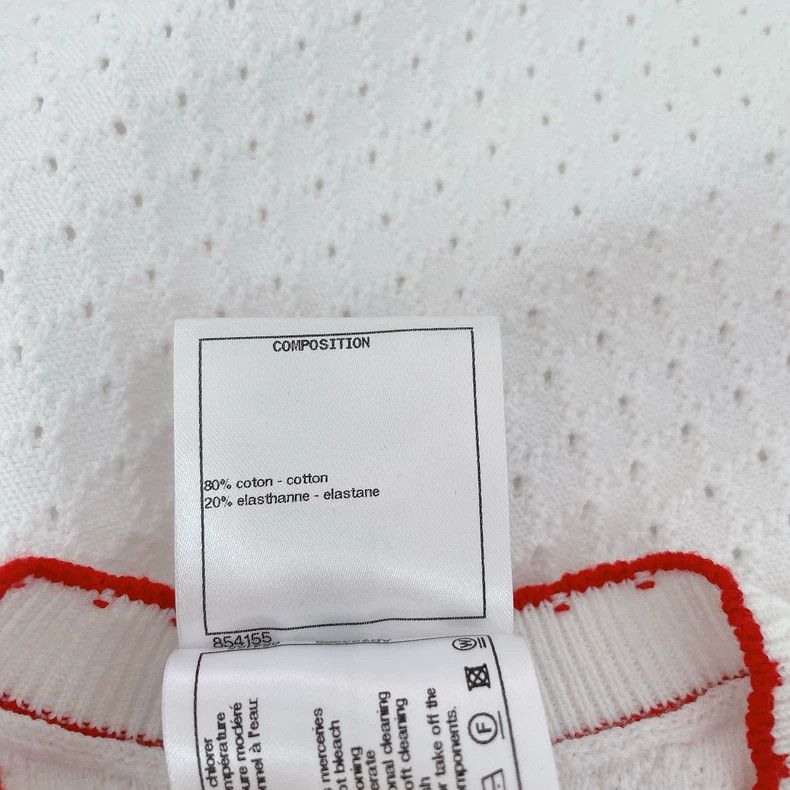 Chanel Chanel White Knit Sleeveless Top with Appliqué- DMC Size US S / EU 44-46 / 1 - 8 Thumbnail
