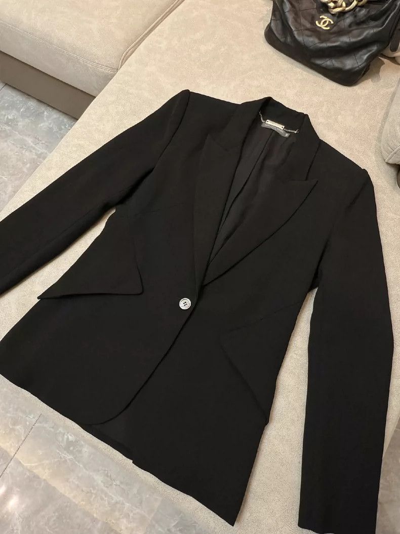 Alexander McQueen Alexander McQueen Black Blazer Jacket- DMC Size US S / EU 44-46 / 1 - 2 Thumbnail