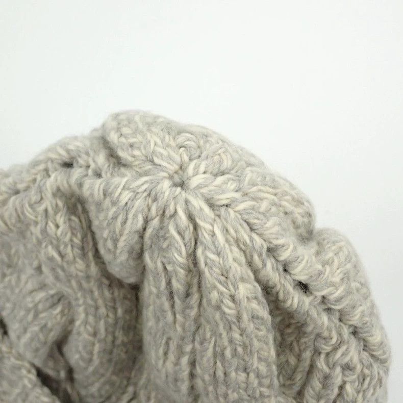 Visvim Thick Cable Knit Wool Cold Beanie Hat- DMC Size ONE SIZE - 3 Thumbnail