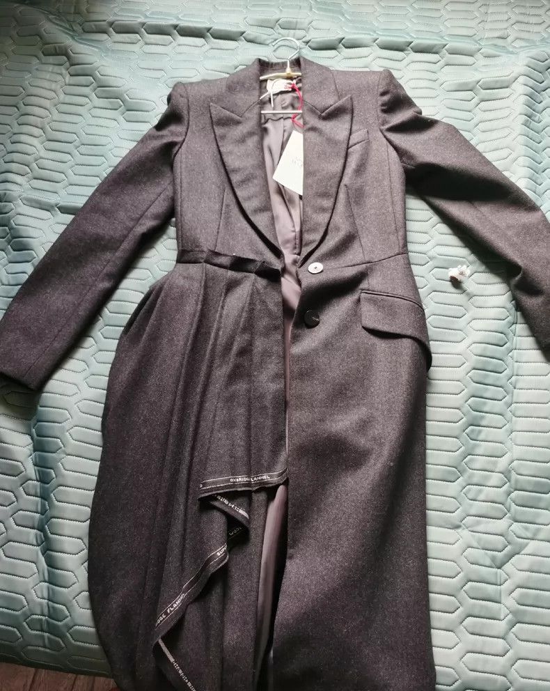 Alexander McQueen Alexander McQueen Designer Wool Coat for Slim Fit- DMC Size US M / EU 48-50 / 2 - 4 Thumbnail