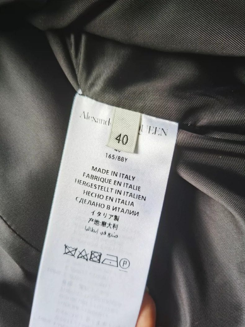 Alexander McQueen Alexander McQueen Designer Wool Coat for Slim Fit- DMC Size US M / EU 48-50 / 2 - 3 Thumbnail