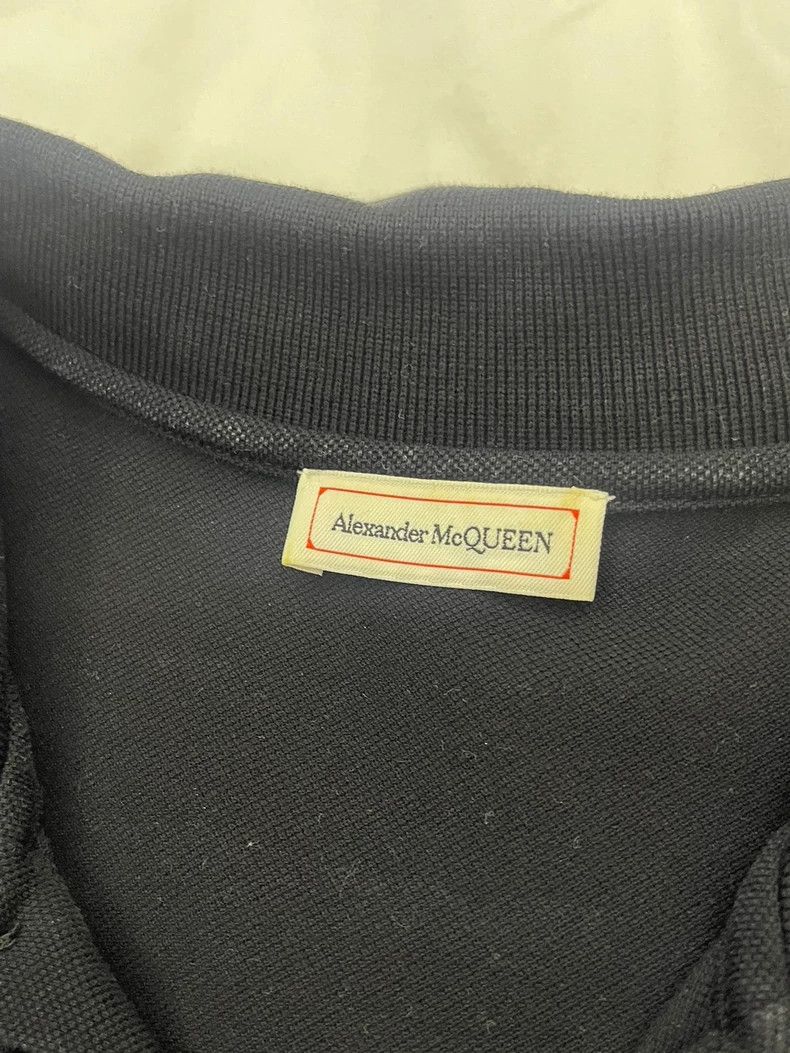 Alexander McQueen Alexander McQUEEN Black Polo Shirt with Embroidery- DMC Size US M / EU 48-50 / 2 - 3 Thumbnail